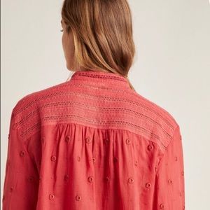 Anthropologie Tops - Anthropologie Mauve Auguste Embroidered Blouse Anthropologie Tops - Anthropologie Mauve Auguste Embroidered Blouse